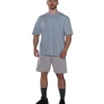 MuscleCloth Washed Oversize T-Shirt Açık Mavi