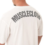 MuscleCloth Washed Oversize T-Shirt Kırık Beyaz