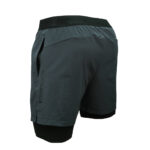 MuscleCloth Performance 2 In 1 Erkek Taytlı Şort Gri Siyah