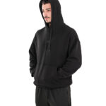 MuscleCloth Elite Oversize Kapüşonlu Sweatshirt Siyah