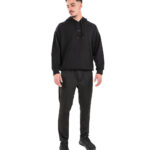 MuscleCloth Elite Oversize Kapüşonlu Sweatshirt Siyah