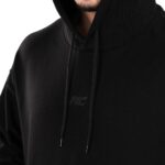 MuscleCloth Elite Oversize Kapüşonlu Sweatshirt Siyah