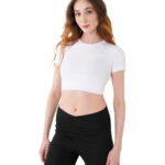 MuscleCloth Aura Cross Crop T-Shirt Beyaz