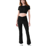 MuscleCloth Aura Cross Flare Pantolon Siyah