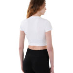 MuscleCloth Nova Seamless Crop T-Shirt Beyaz