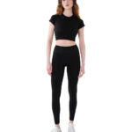 MuscleCloth Nova Seamless Crop T-Shirt Siyah