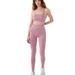 MuscleCloth Nova Seamless Desenli Push-Up Tayt Pembe