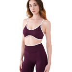 MuscleCloth Nova Seamless Sport Bra Bordo