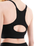 MuscleCloth Nova Seamless Sırt Detaylı Bra Siyah