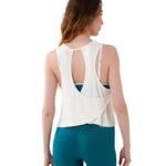 MuscleCloth Training Çapraz Sırtlı Atlet Kırık Beyaz