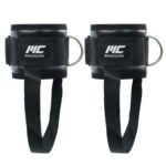 MuscleCloth Deri Padded Ankle Cuff Taban Destekli 2’li Paket Siyah