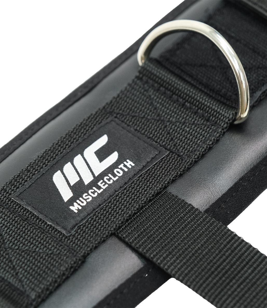MuscleCloth Deri Padded Ankle Cuff Taban Destekli 2’li Paket Siyah