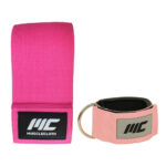MuscleCloth Ankle Cuff + Loop Band Seti Pembe