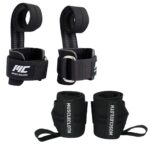 MuscleCloth Big Grip Pro Lifting Straps + Pro Wrist Wraps Seti Siyah
